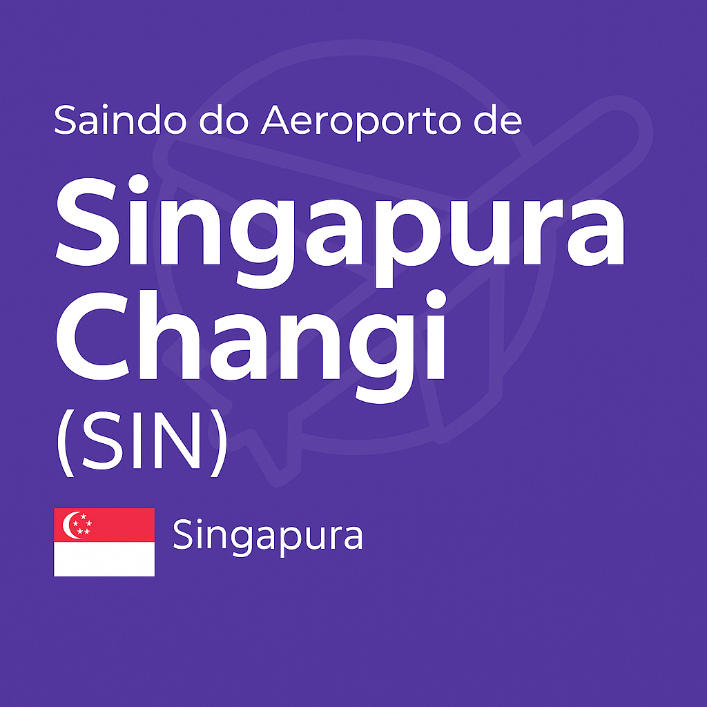 Saindo do Aeroporto de Singapura Changi (SIN) — capa padrão Ásia