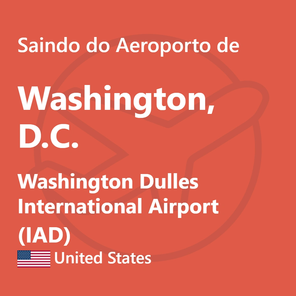 Descubra as melhores opções de transporte para sair do Aeroporto de Washington Dulles (IAD) com facilidade e conforto.