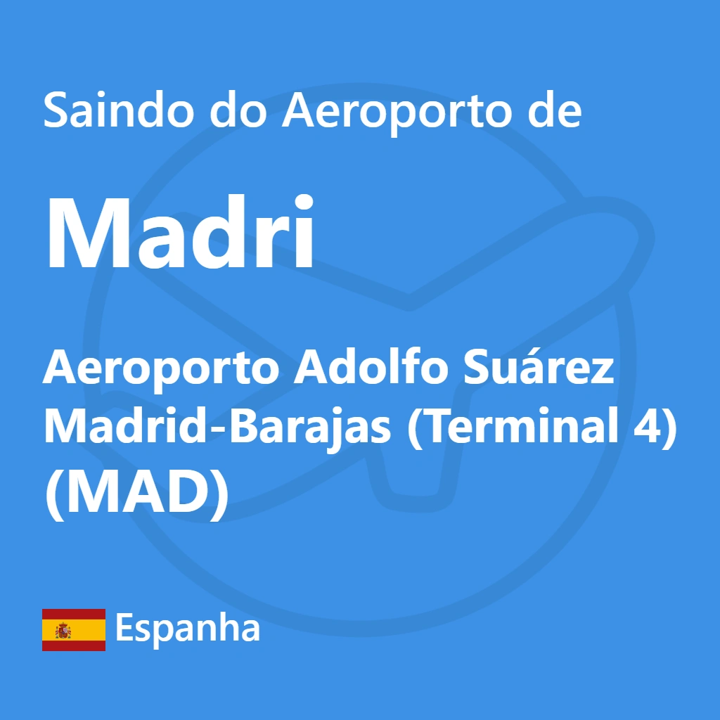 Descubra as melhores opções de transporte para sair do Aeroporto de Madri Barajas Terminal 4 e comece sua jornada com praticidade.