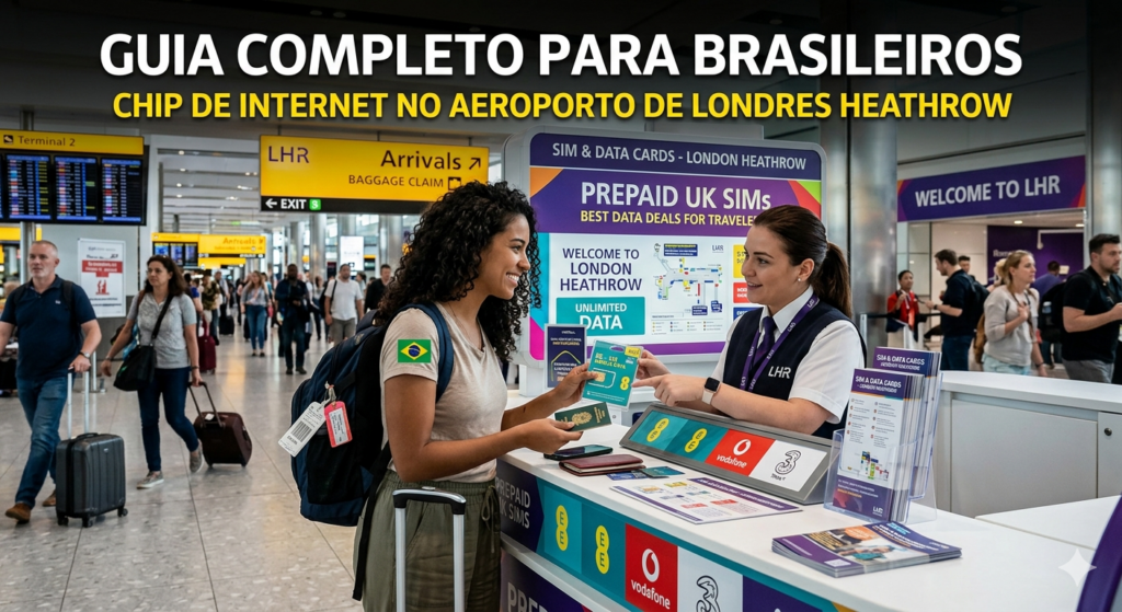 Image for Chip de Internet no Aeroporto de Londres Heathrow: Guia Completo para Brasileiros