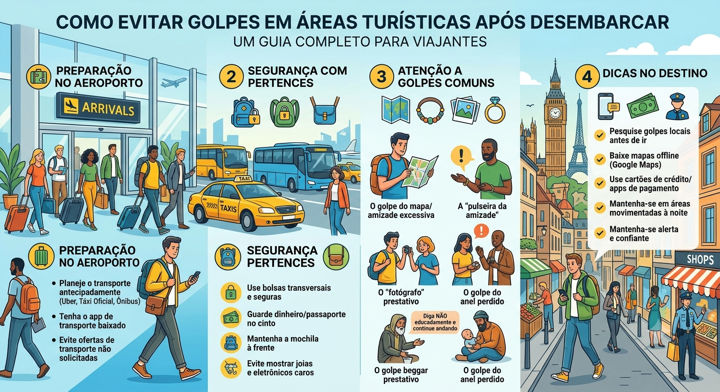 Image for Como Evitar Golpes em Áreas Turísticas Após Desembarcar: Um Guia Completo para Viajantes