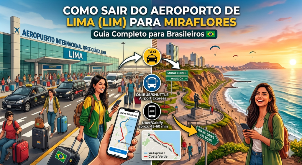 Image for Como Sair do Aeroporto de Lima (LIM) para Miraflores: Guia Completo para Brasileiros