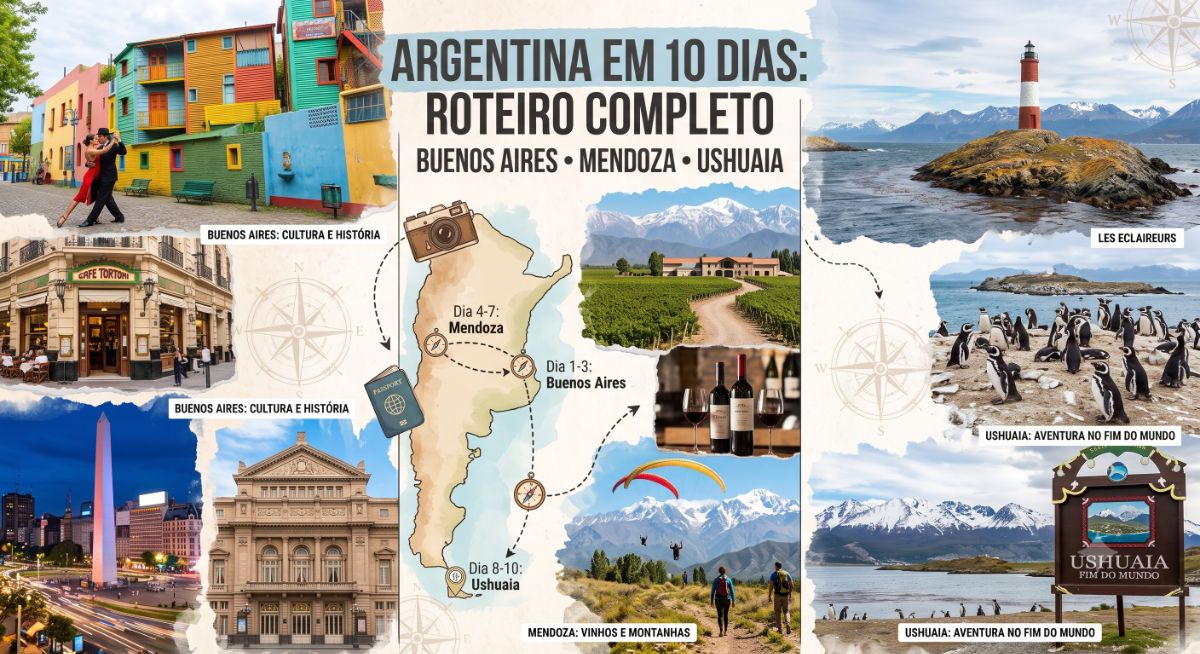 Image for Argentina em 10 Dias: Roteiro Completo por Buenos Aires, Mendoza e Ushuaia