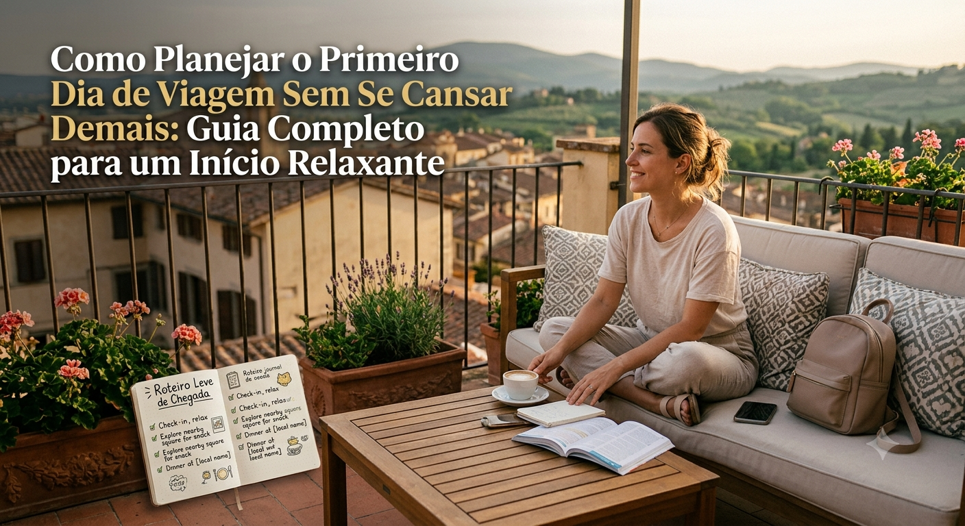 Image for Como Planejar o Primeiro Dia de Viagem Sem Se Cansar Demais: Guia Completo para um Início Relaxante