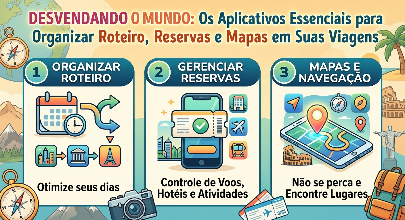 Image for Desvendando o Mundo: Os Aplicativos Essenciais para Organizar Roteiro, Reservas e Mapas em Suas Viagens