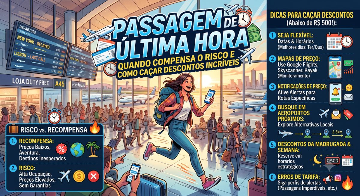 Image for Passagem de Última Hora: Quando Compensa o Risco e Como Caçar Descontos Incríveis