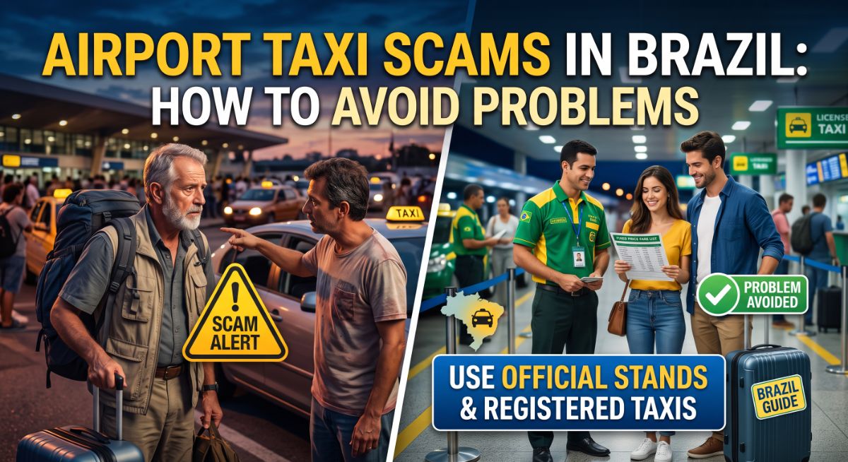 Landing in Brazil in 2026? Learn how to avoid airport taxi scams at GRU and GIG: broken meters, card terminal tampering, hallway touts, and safe rideshare tips.