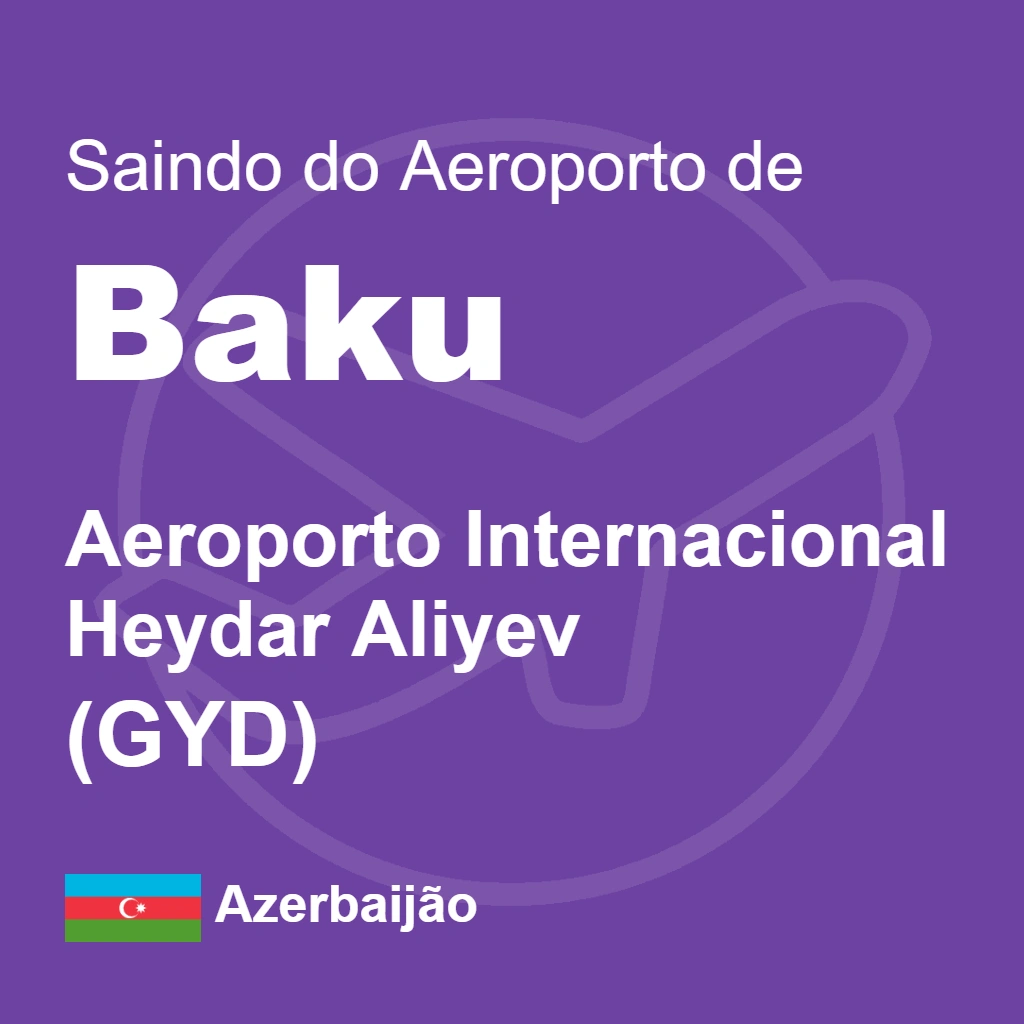 Desembarcando no Azerbaijão em 2026? Saiba como ir do Aeroporto de Baku (GYD) ao centro com o ônibus Aero Express H1 24h, Bolt ou táxi oficial com segurança.