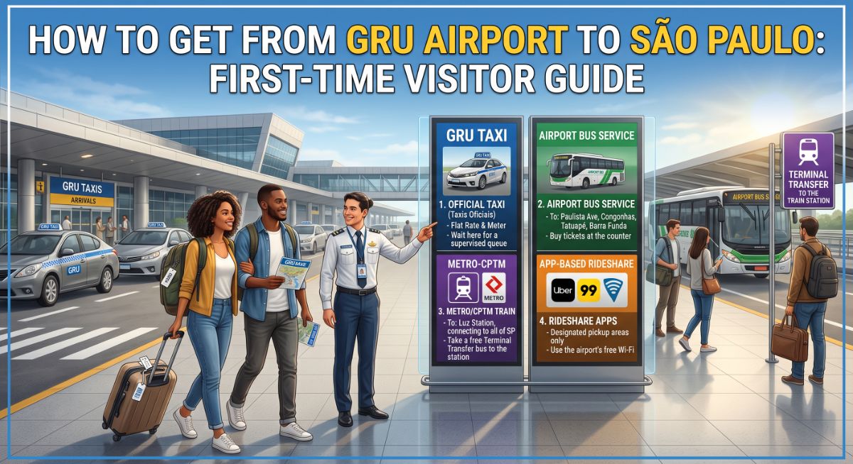 How to Get from GRU Airport to São Paulo: First-Time Visitor Guide. Stepping out of São Paulo–Guarulhos International Airport (GRU)—officially known as...