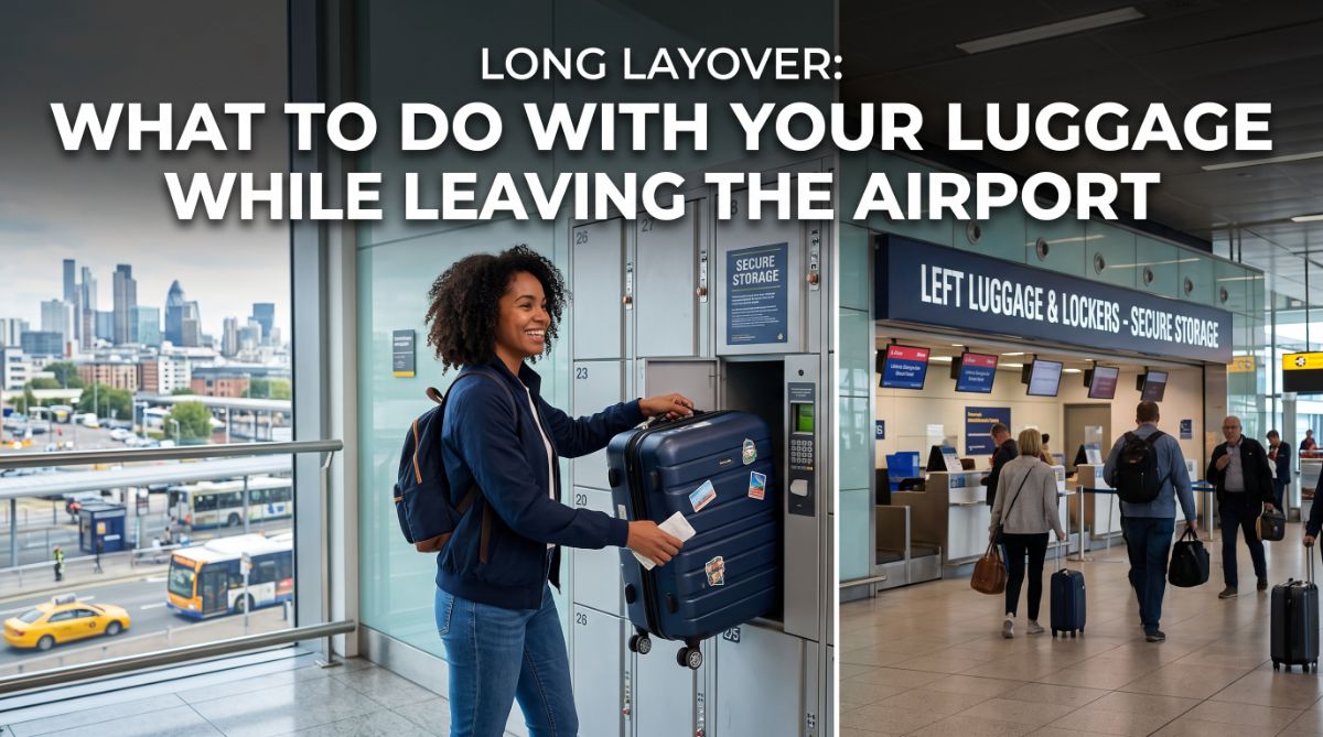 Having a long layover in 2026? Learn what happens to checked luggage, where to store carry-on bags at airport left luggage desks, and how to use locker apps.